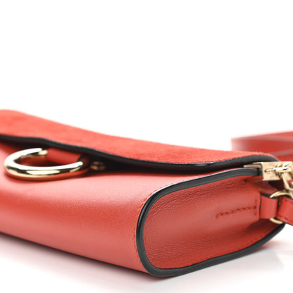 Chloe Suede Calfskin Mini Faye Shoulder Bag Earthy Red 9 of 10