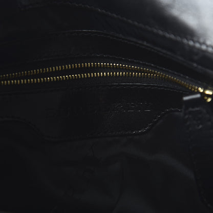 Burberry Soft Lambskin Bridle Calfskin Medium Gosford Hobo Black 8 of 9