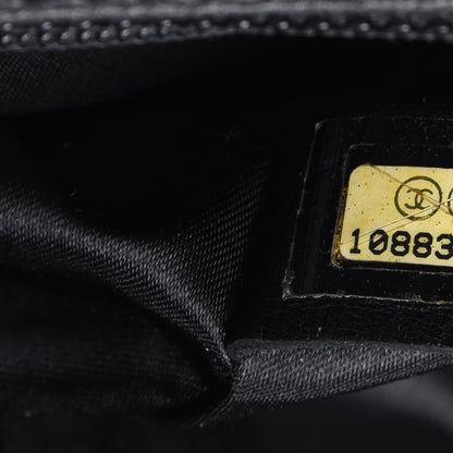 Chanel Velvet Checkered Flap Bag Black 7 of 14