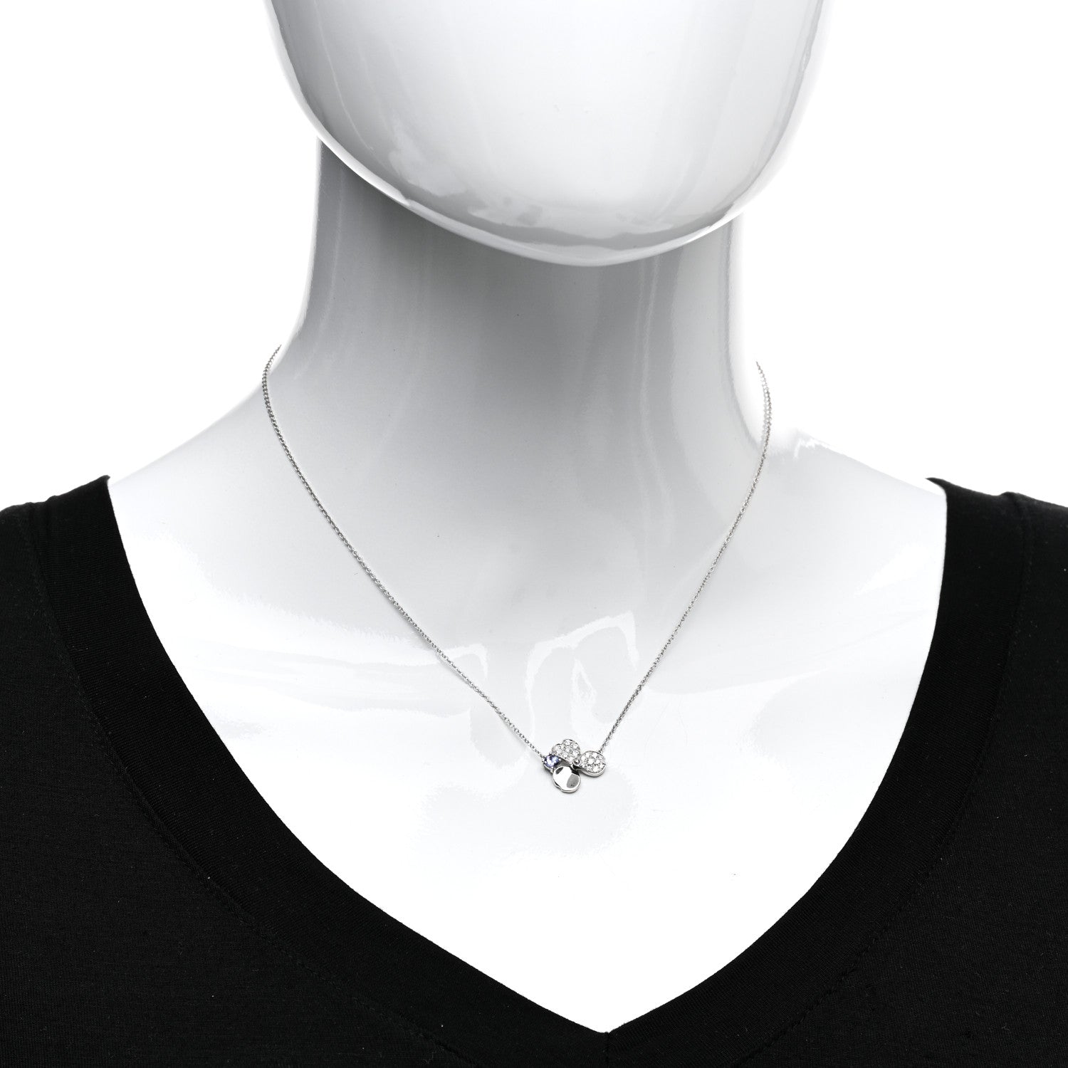 Tiffany Platinum Diamond Tanzanite Paper Flowers Pendant Necklace 2 of 4