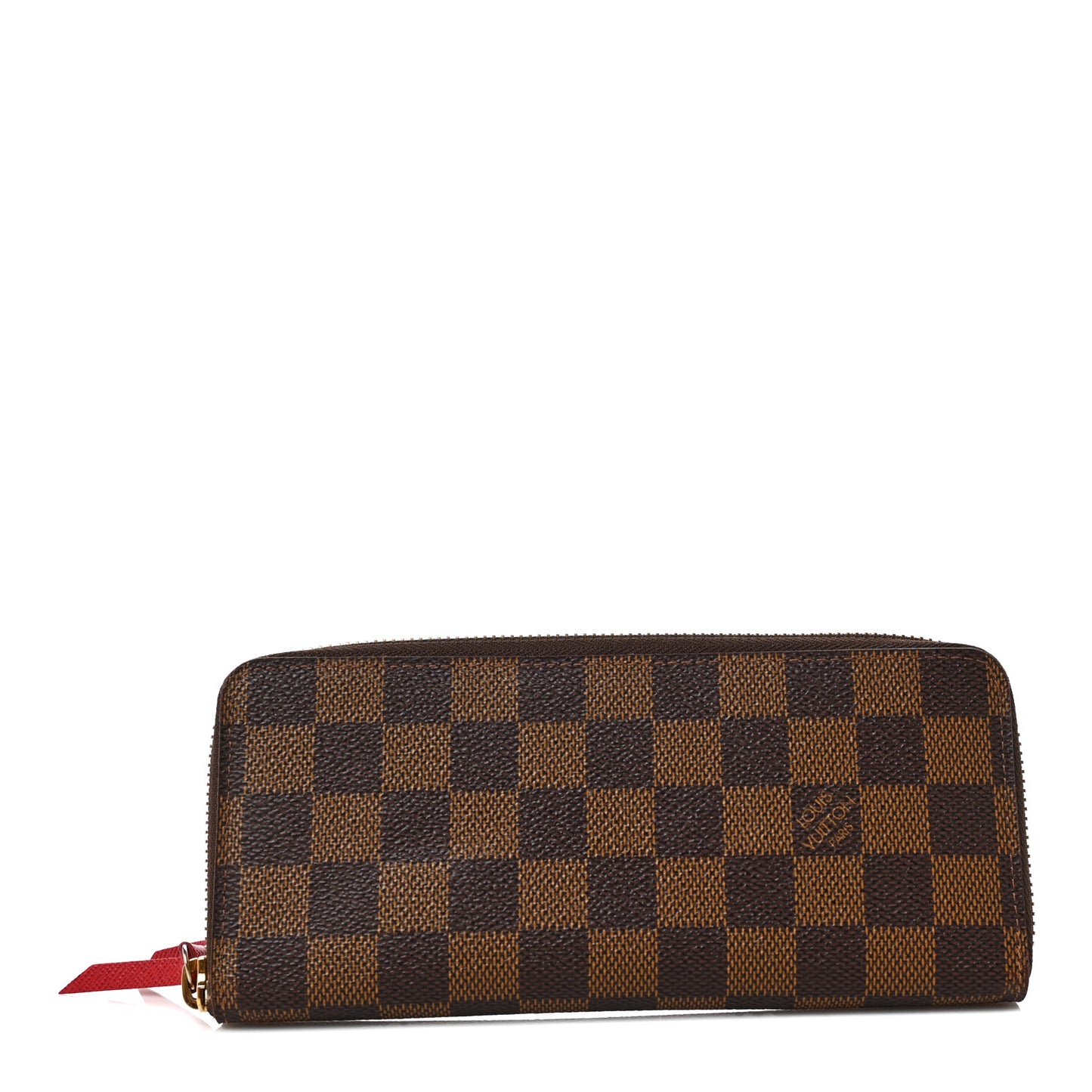 Damier Ebene Clemence Wallet Cherry
