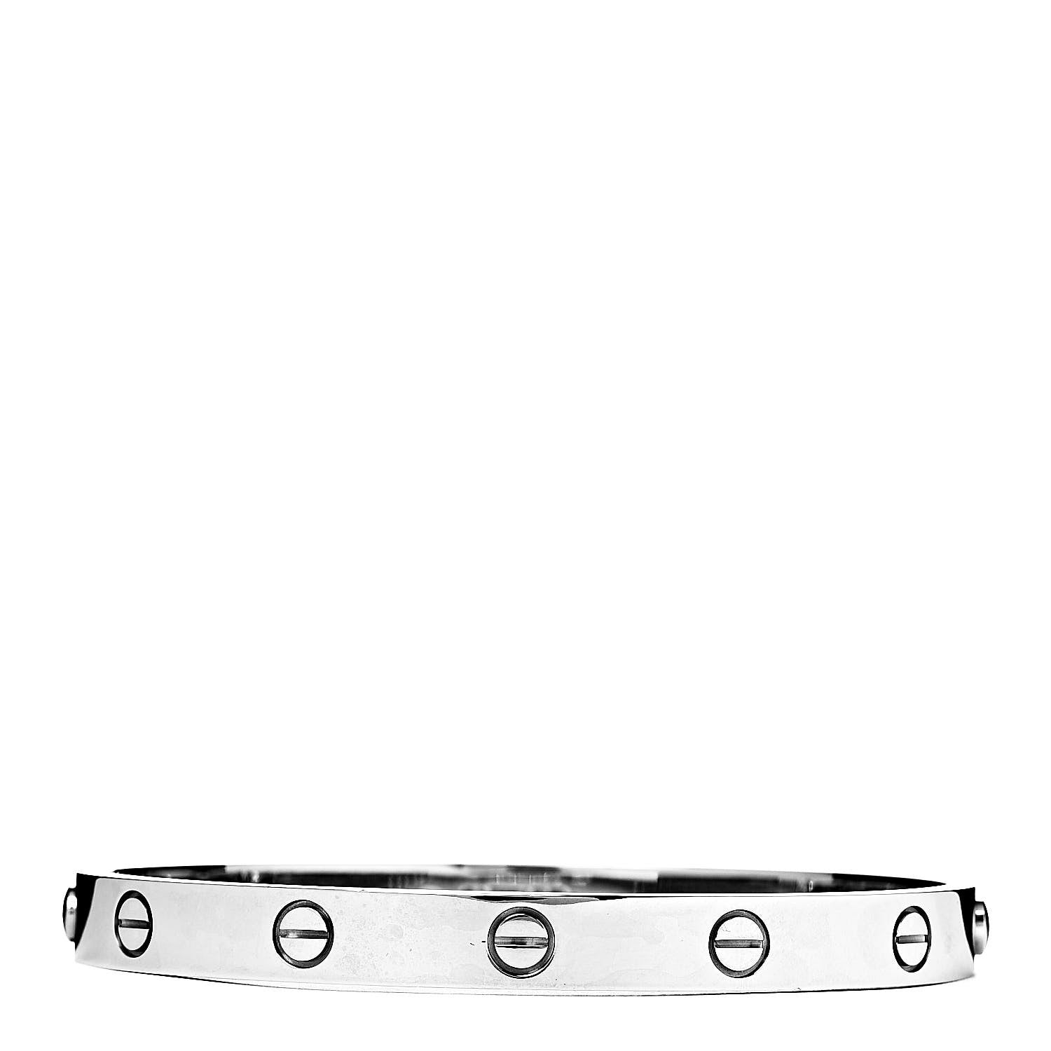 Cartier 18K White Gold LOVE Bracelet 17 1 of 6