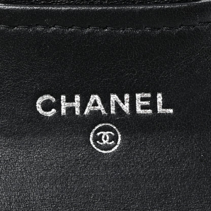 Chanel Lambskin Quilted Flap Card Holder Wallet Black 6 of 13
