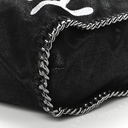 Stella McCartney X ED CURTIS Shaggy Deer Logo Embroidered Large Falabella Black 10 of 10