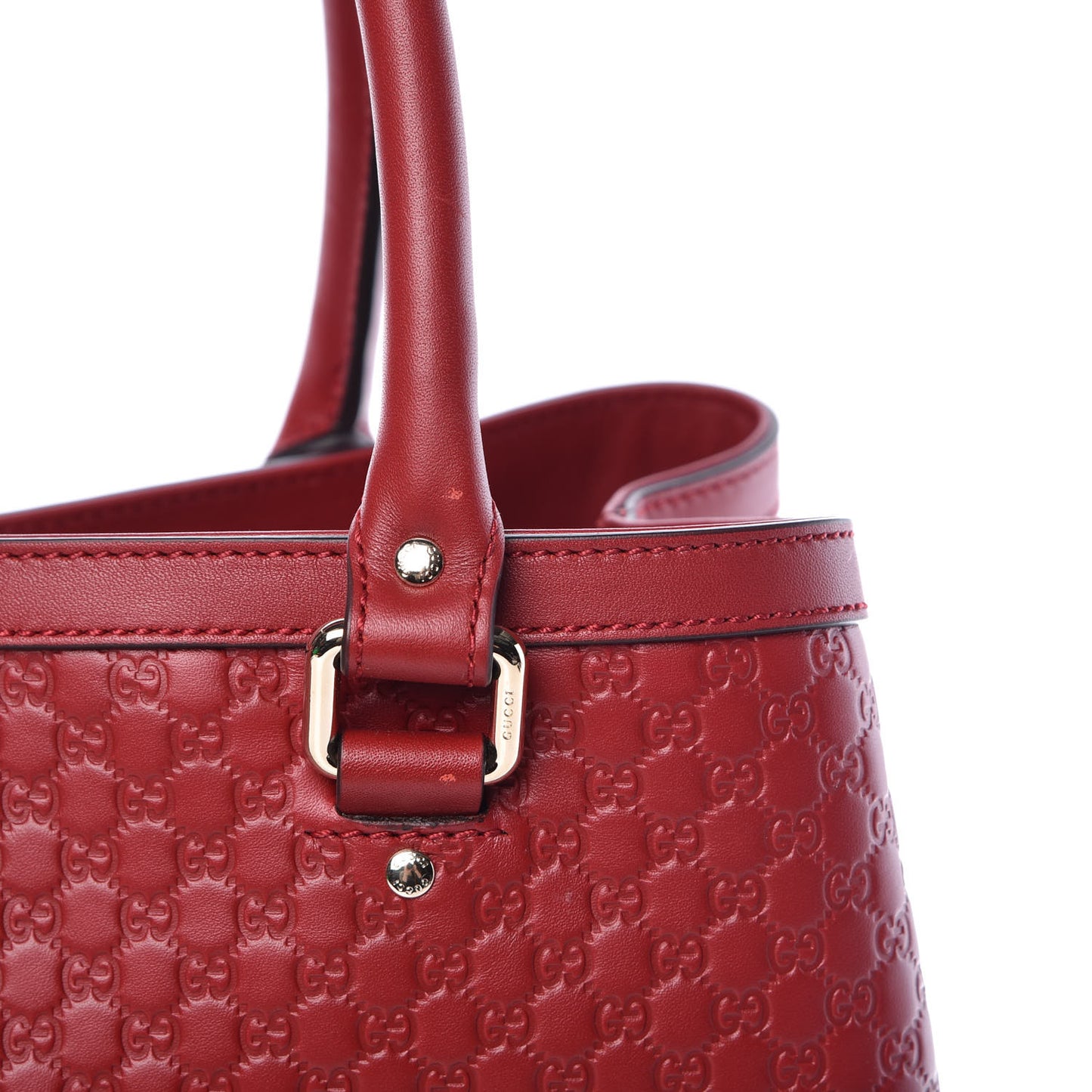 Soft Microguccissima Large Tote Red