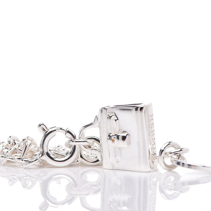 Hermes Sterling Silver Mini Birkin Amulette Bracelet SH 5 of 7