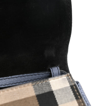 Burberry Derby Calfskin House Check Small Macken Crossbody Bag Slate Blue 13 of 24