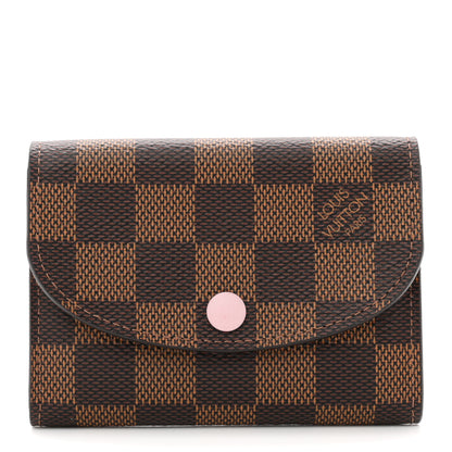 Louis Vuitton Damier Ebene Rosalie Coin Purse Rose Ballerine 1 of 8