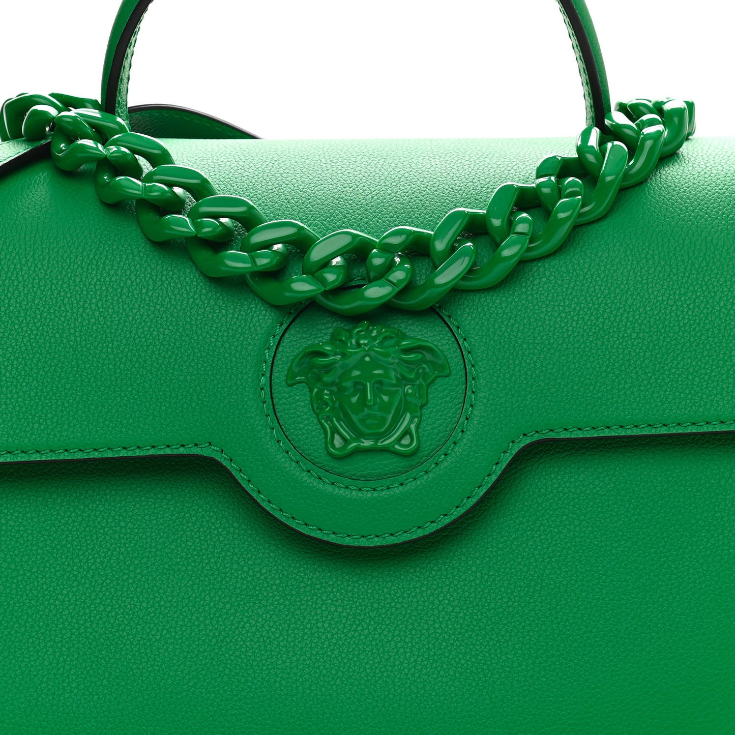Calfskin Large La Medusa Bag Green