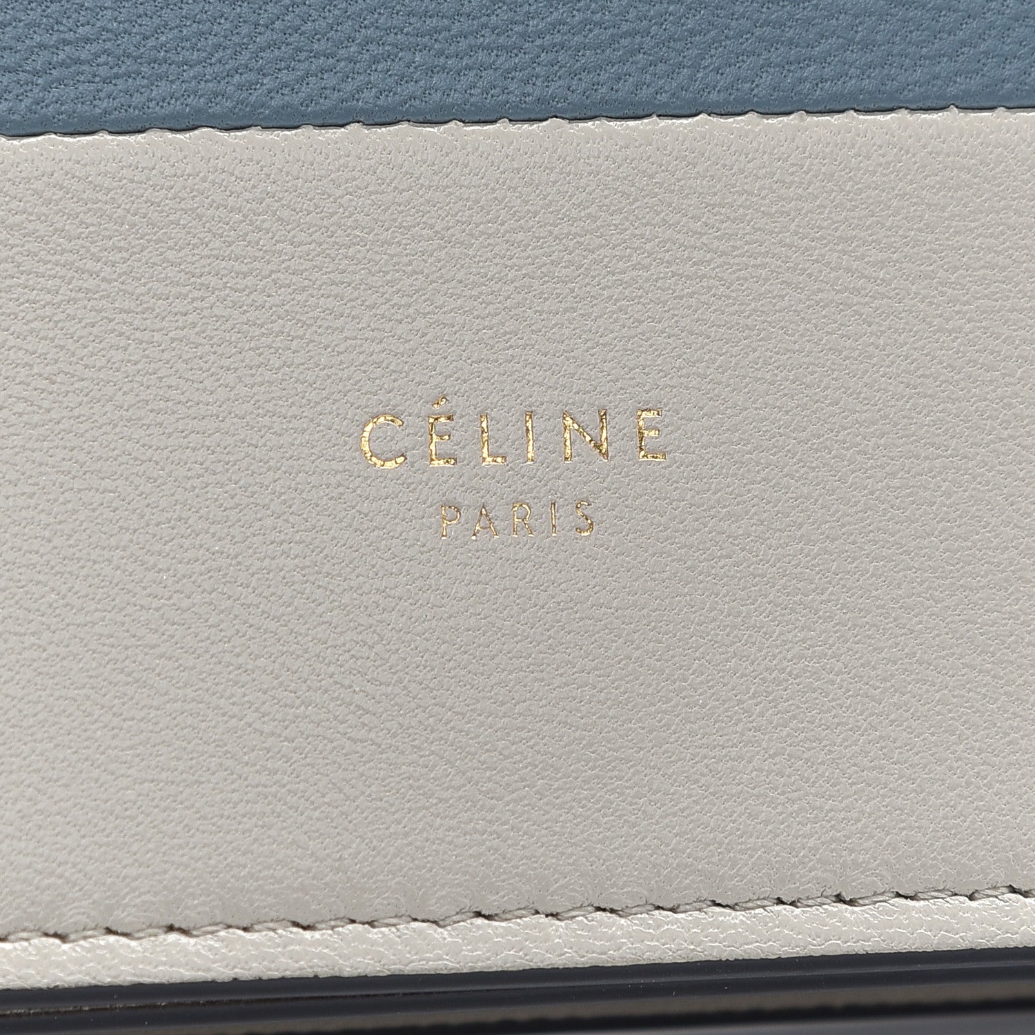 Celine Smooth Lambskin Frame Evening Chain Clutch Grey Storm 8 of 9