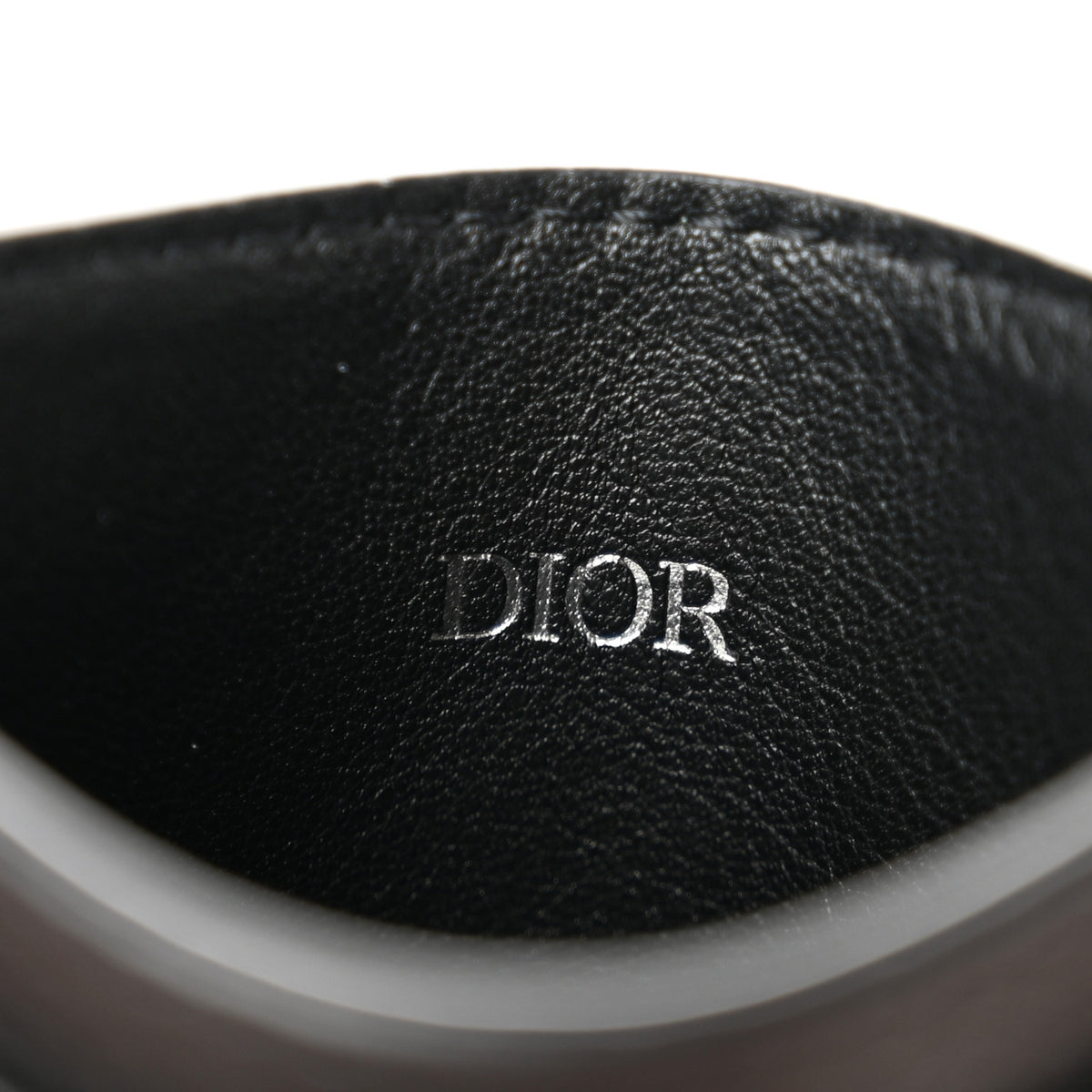Christian Dior Oblique Jacquard Grained Calfskin Card Holder Black 6 of 10