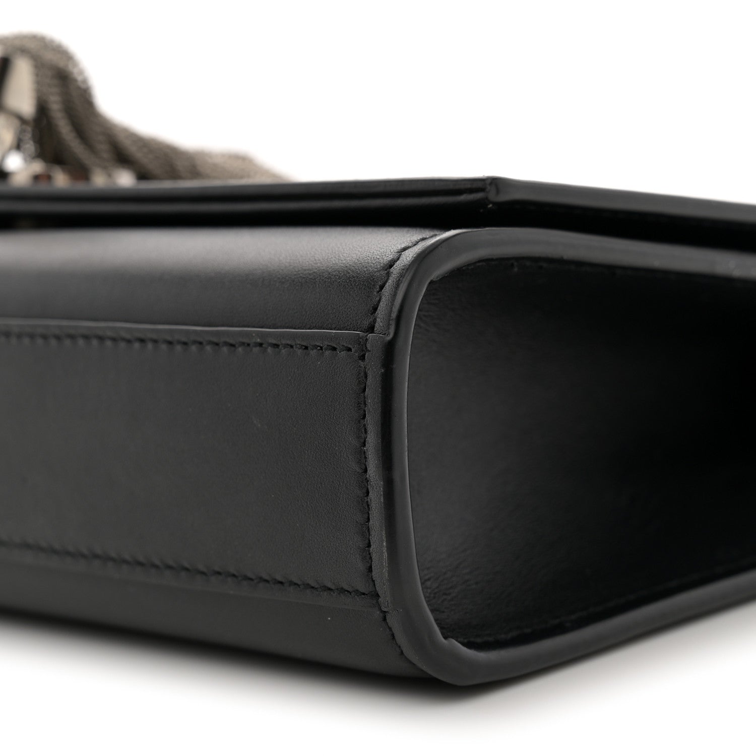 Saint Laurent Smooth Calfskin Medium Classic Monogram Kate Tassel Satchel Black 10 of 13