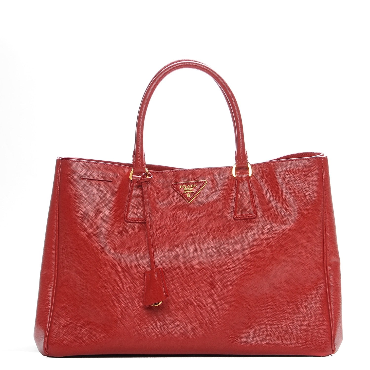 Prada Saffiano Lux Large Tote Fuoco 1 of 8