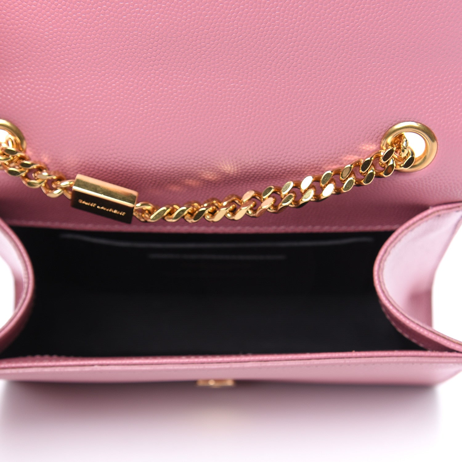 Saint Laurent Grain De Poudre Small Classic Monogram Kate Satchel Old Rose 5 of 9