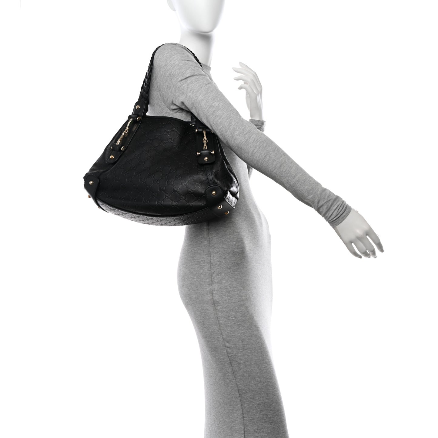 Guccissima Small Pelham Shoulder Bag Black