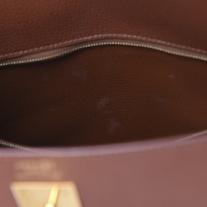Hermes Vache Liegee Kelly Sellier 35 Noisette 13 of 17
