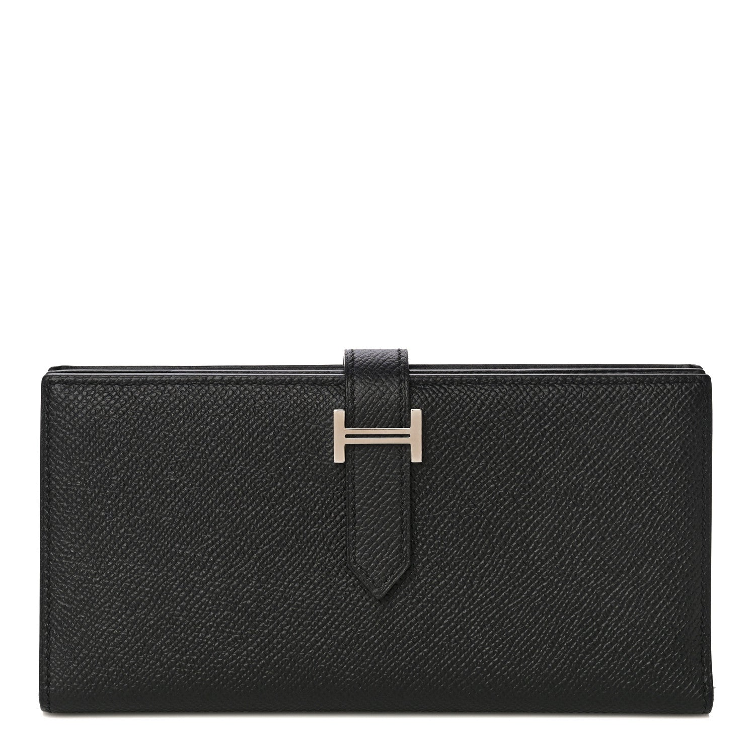 Hermes Epsom Bearn Gusset Wallet Black 1 of 10