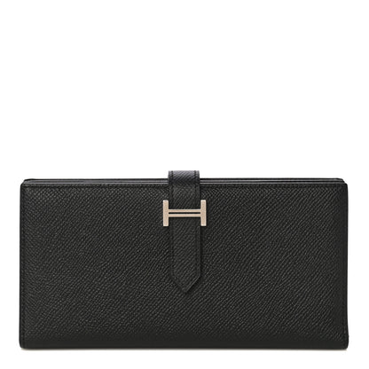 Hermes Epsom Bearn Gusset Wallet Black 1 of 10
