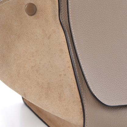 Celine Drummed Calfskin Suede Small Trapeze Dune 9 of 13