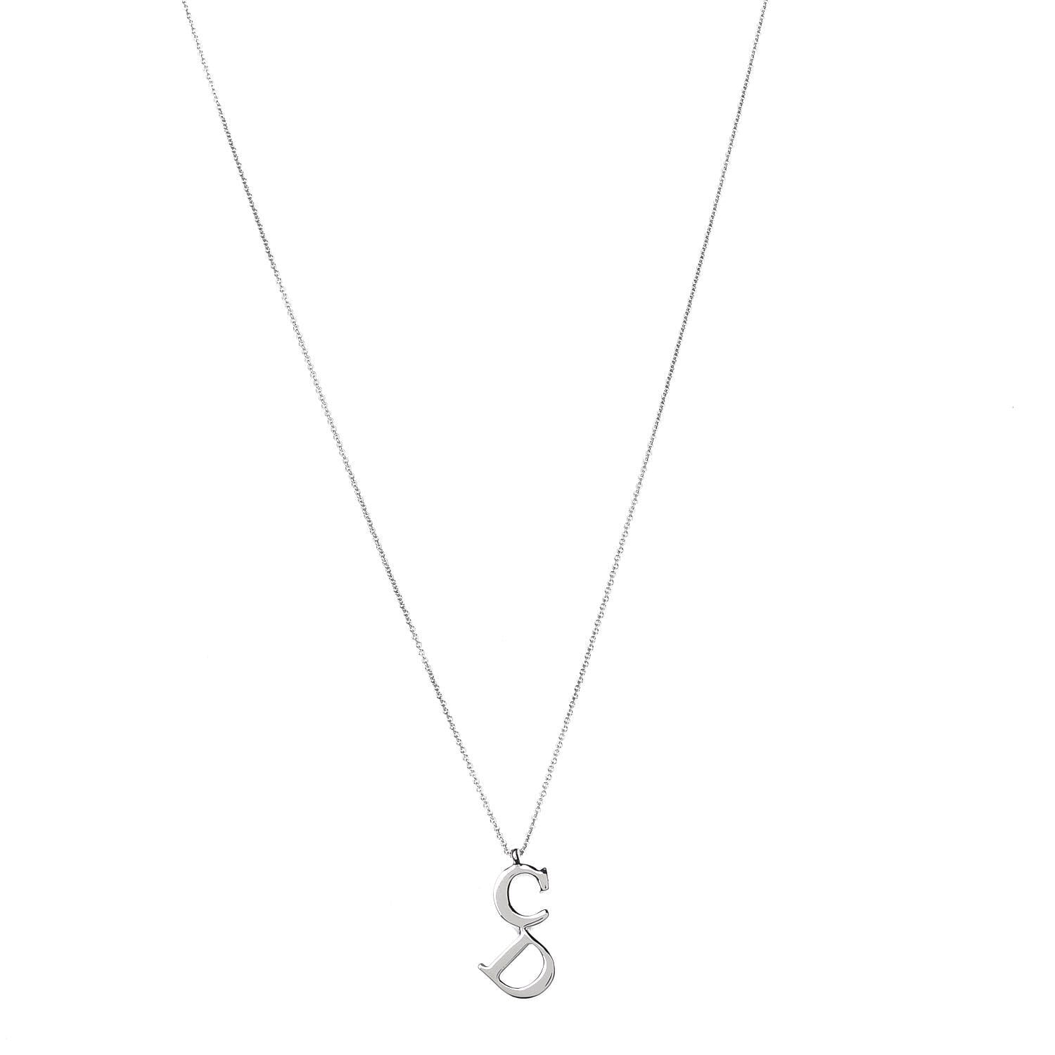 Christian Dior Metal CD Necklace Silver 1 of 6