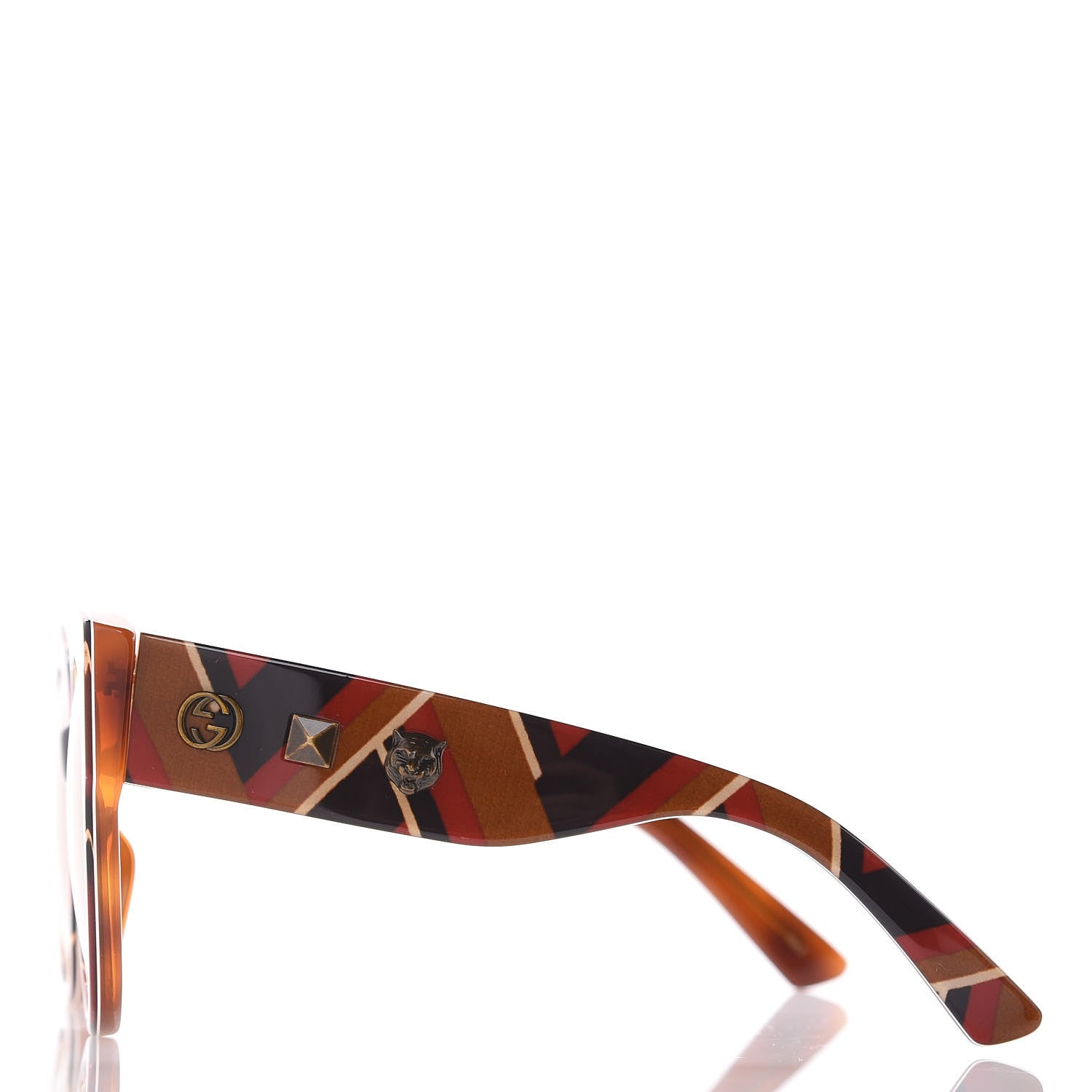 Gucci Acetate Square Frame Sunglasses GG0059S Multicolor 2 of 6