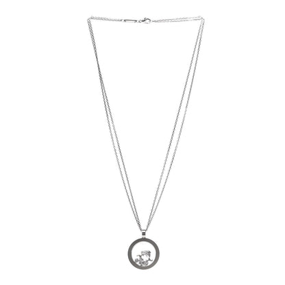 Chopard 18K White Gold Diamond Happy Diamonds Dolphin Pendant Necklace 3 of 7