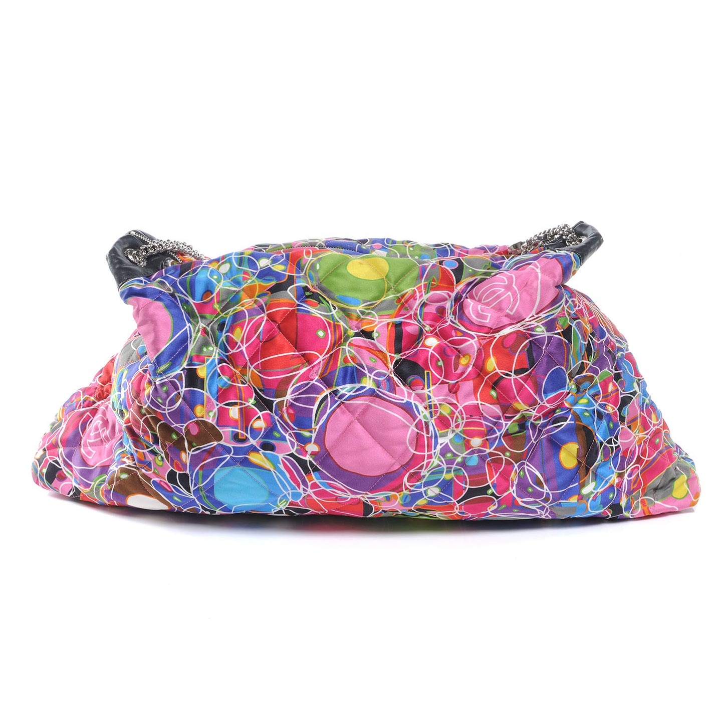 Satin Quilted Large Kaleidoscope Tote Multicolor
