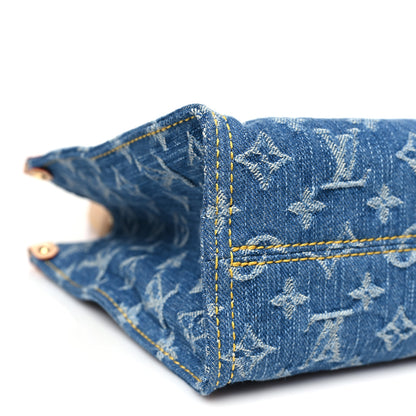 Louis Vuitton Monogram Denim Onthego PM Blue 8 of 10