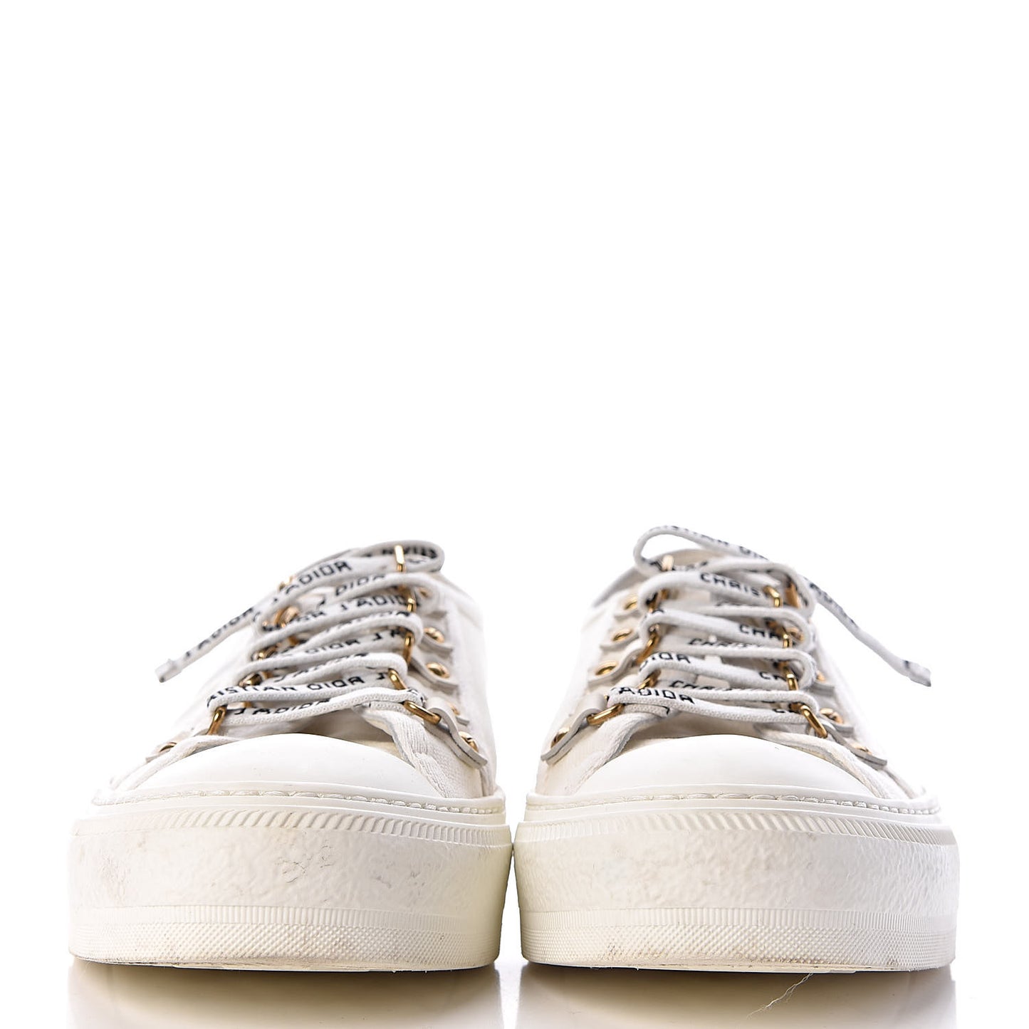 Canvas Walk'n Dior Low Top Sneakers 36.5 White