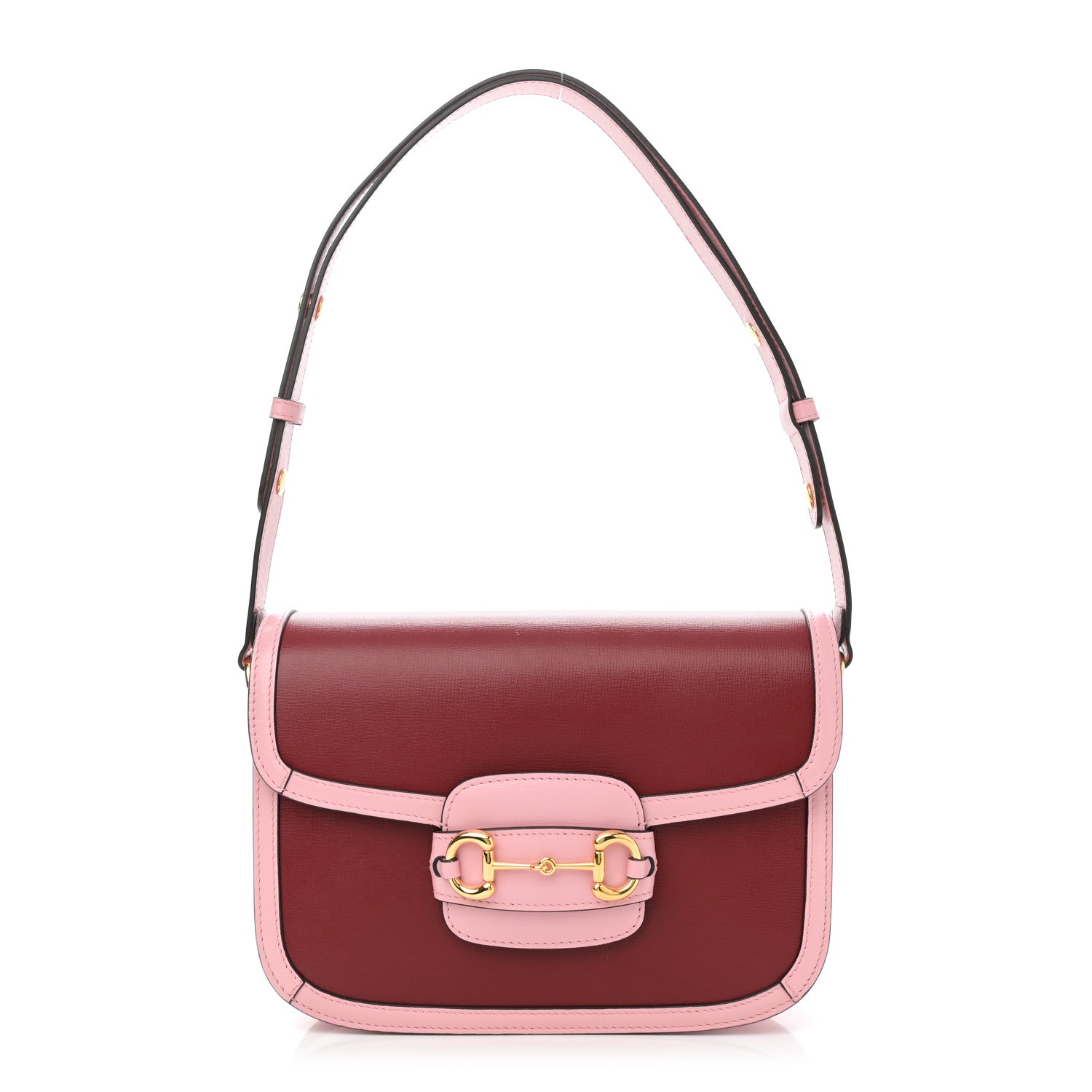 Gucci Azalea Calfskin Horsebit 1955 Shoulder Bag New Cherry Red Wild Rose 1 of 10