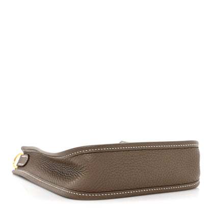 Hermes Taurillon Clemence Amazone Evelyne TPM Etoupe Bleu Indigo 4 of 9