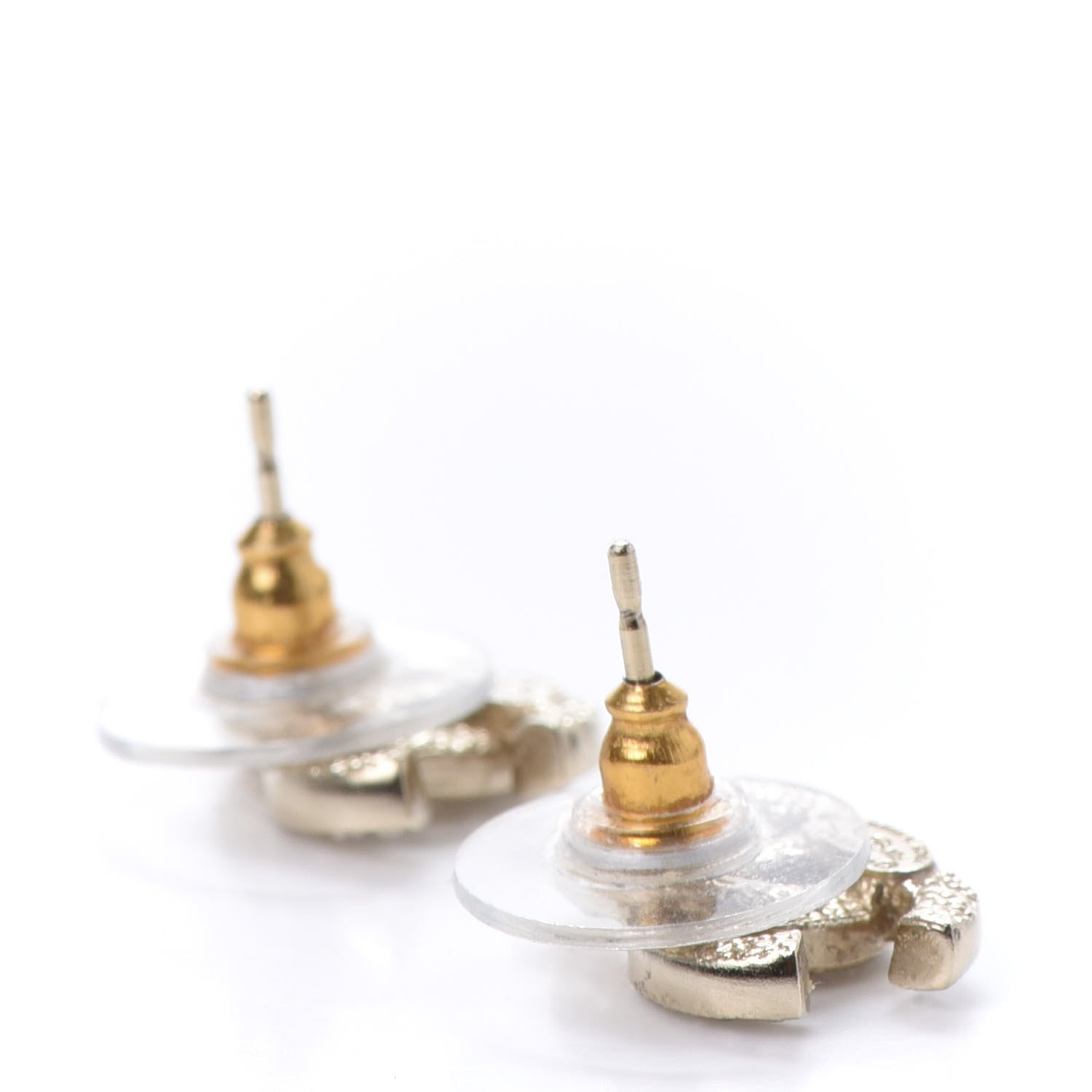 Chanel Crystal CC Earrings Gold 3 of 5