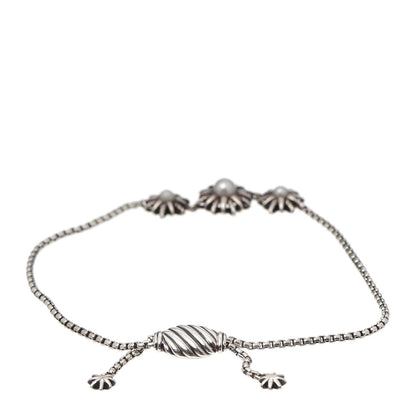 David Yurman Sterling Silver Pearl Starburst Bracelet 3 of 5