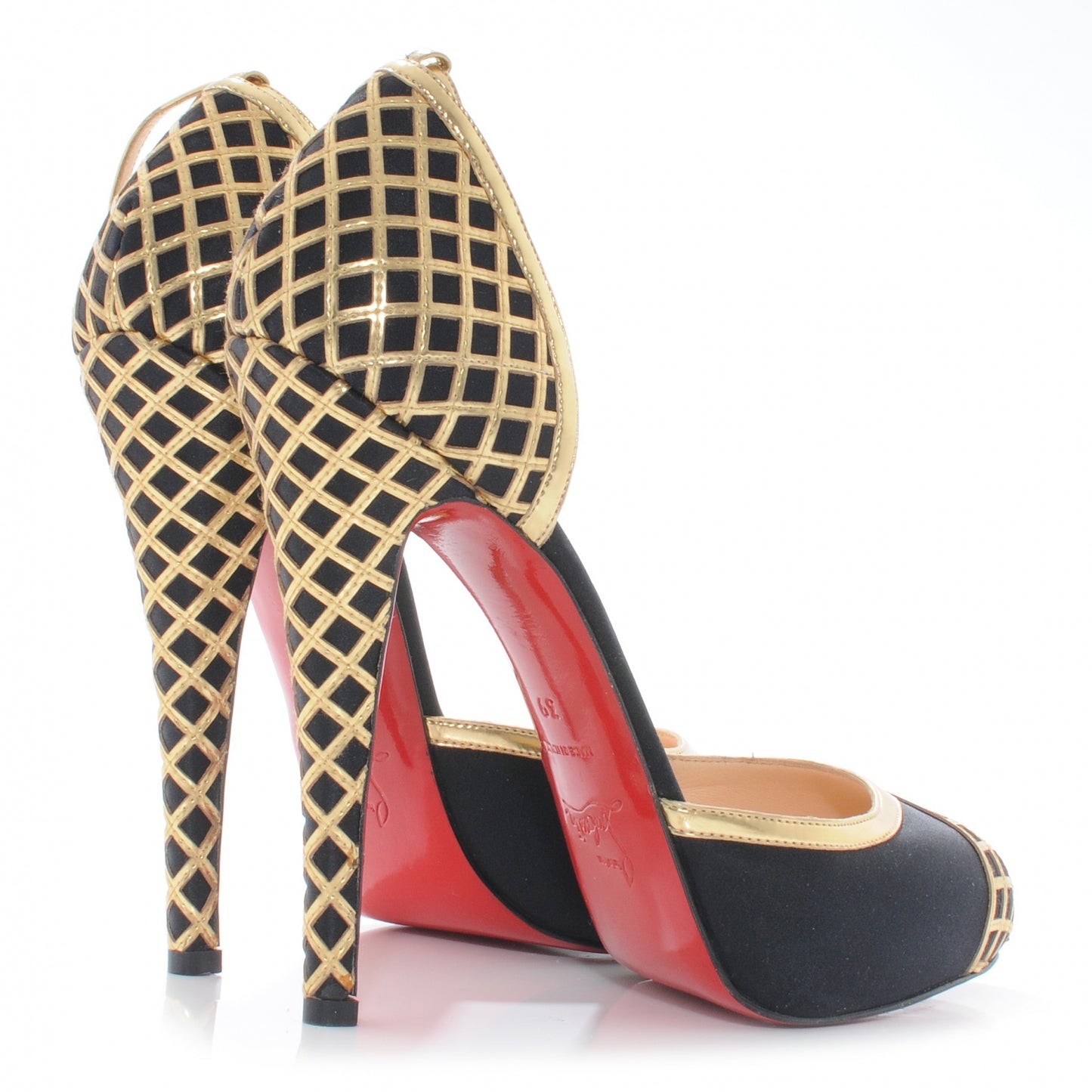 Satin d'Orsay Annees Folles 140 Heels 39 Black Gold