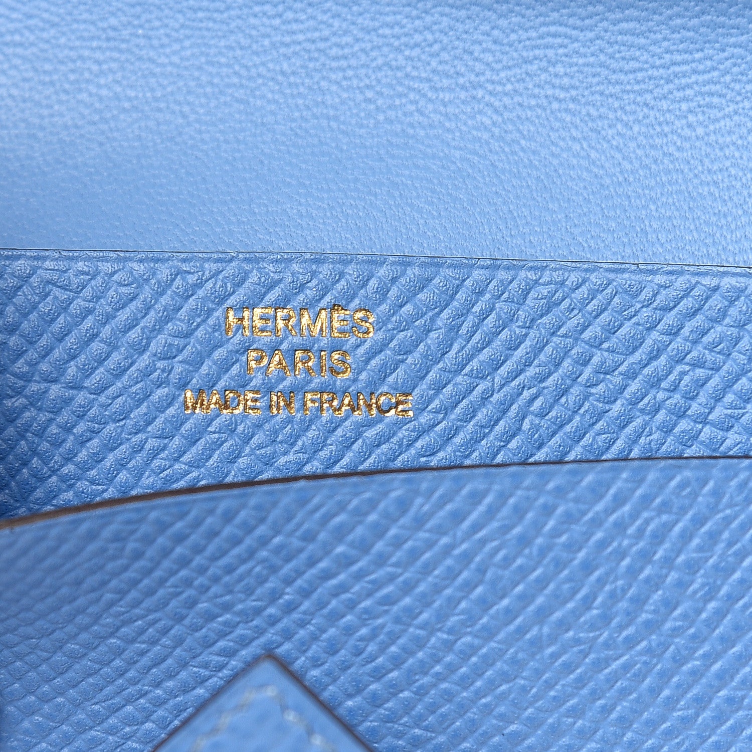 Hermes Epsom Bearn Card Holder Wallet Bleu Paradis 6 of 8