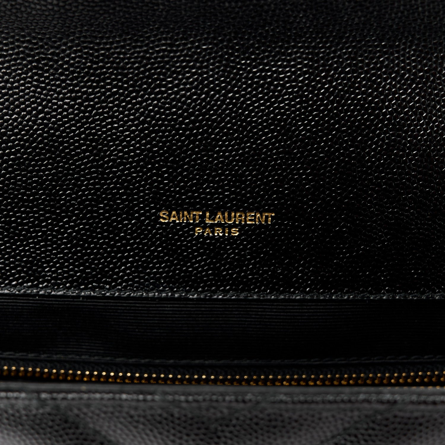 Saint Laurent Grain De Poudre Matelasse Chevron Large Monogram Satchel Black 6 of 11