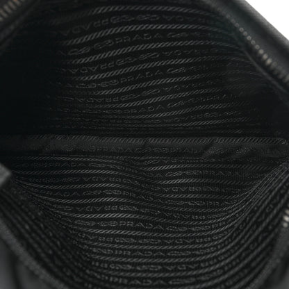 Prada Re-Nylon Saffiano Pocket Flat Messenger Bag Black 6 of 13
