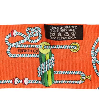 Hermes Silk Cordages Twilly Scarf Orange 2 of 4