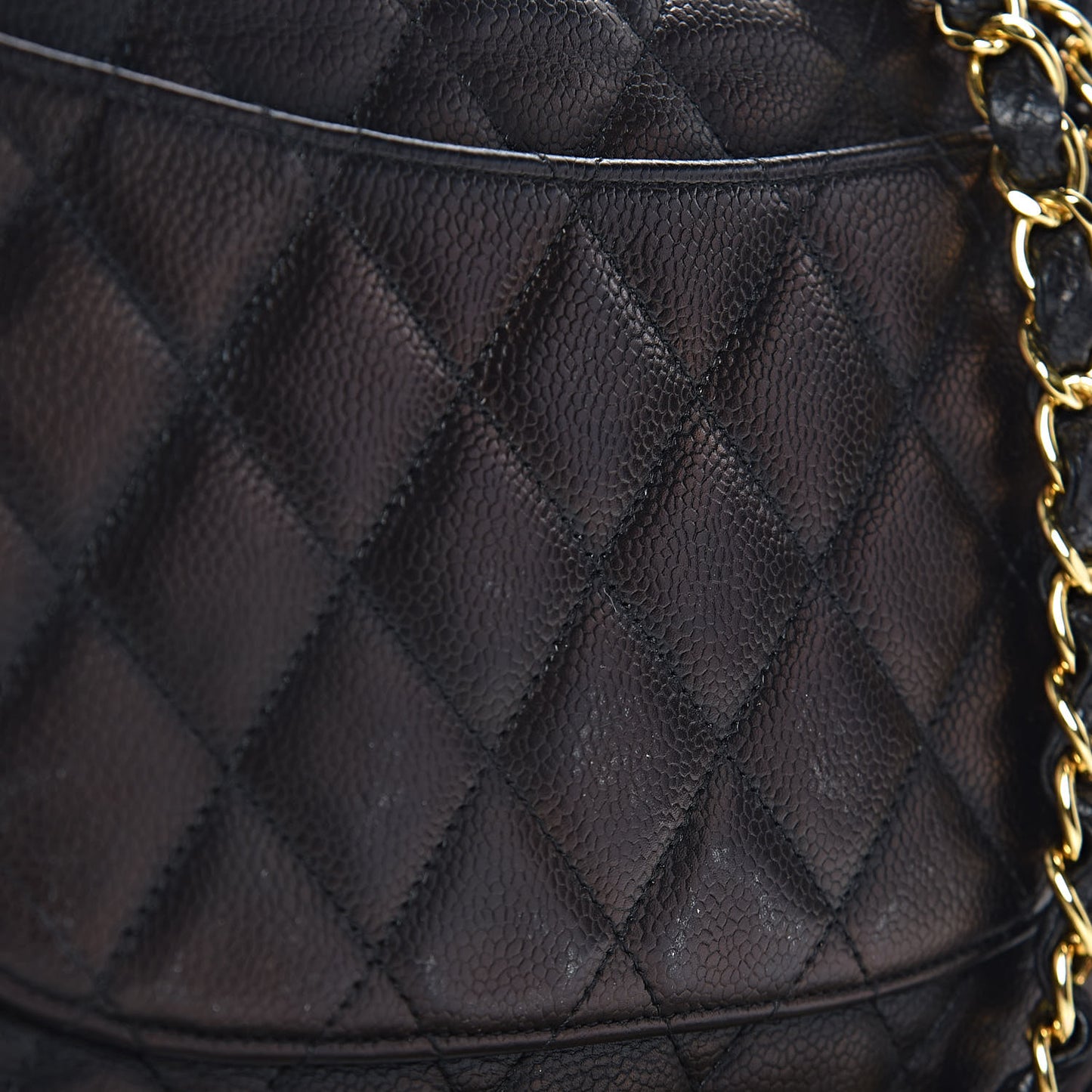 Caviar Quilted Jumbo Single Flap Black
