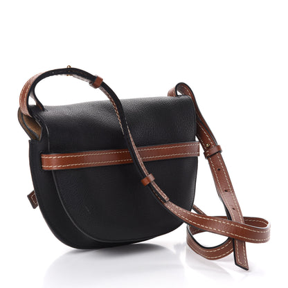 Loewe Grained Calfskin Small Gate Crossbody Bag Pecan Black 3 of 9