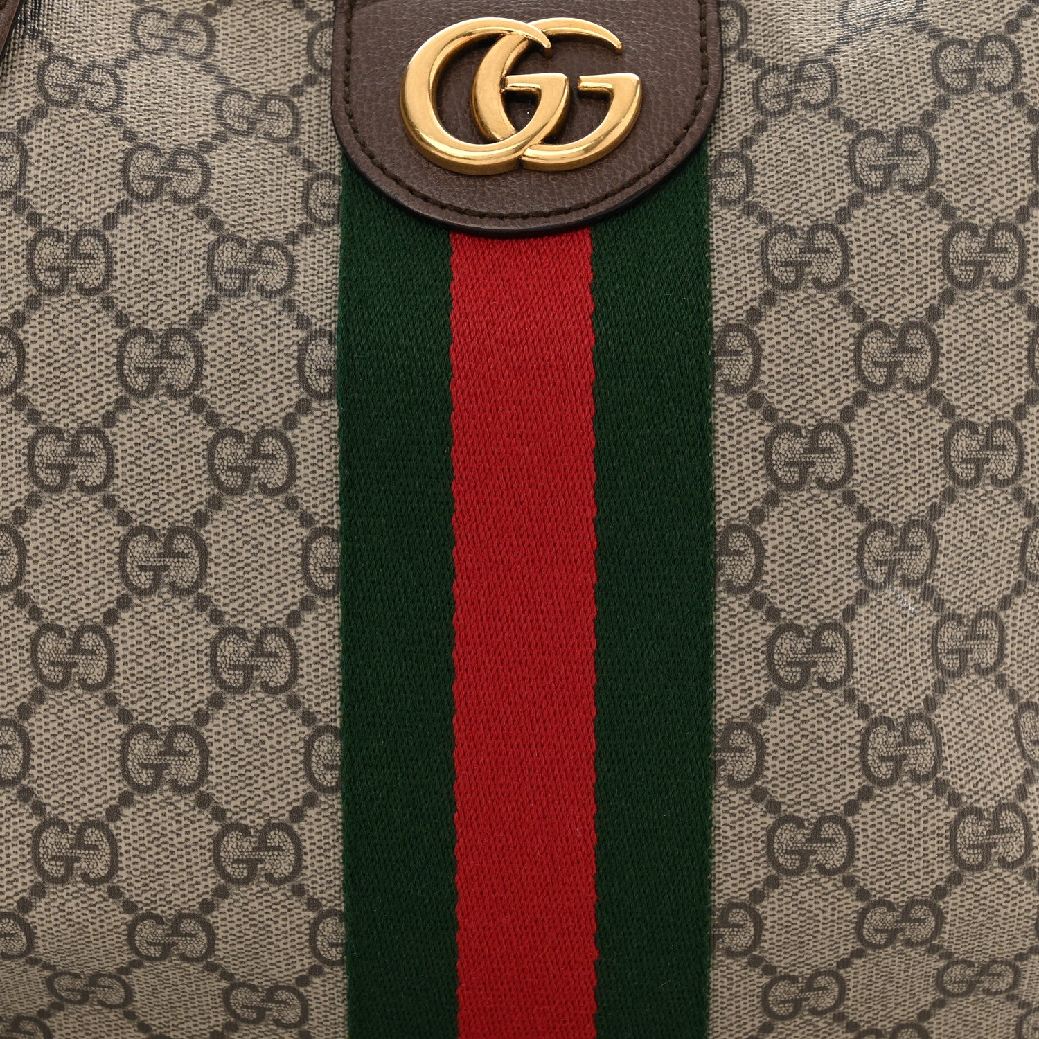 Gucci GG Supreme Monogram Web Small Ophidia Half Moon Hobo Brown 8 of 11