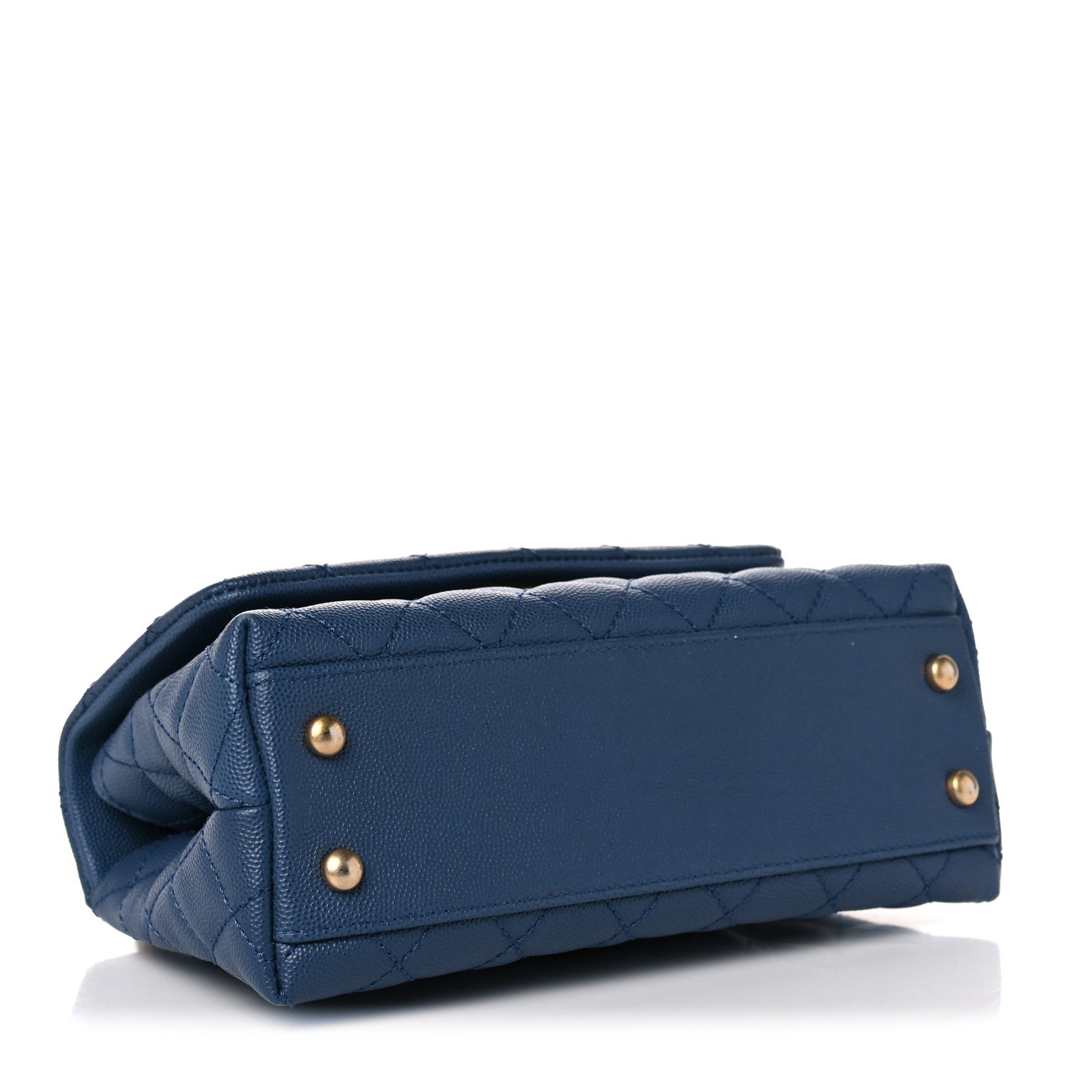 Chanel Caviar Quilted Mini Coco Handle Flap Blue 4 of 12