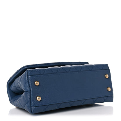 Chanel Caviar Quilted Mini Coco Handle Flap Blue 4 of 12
