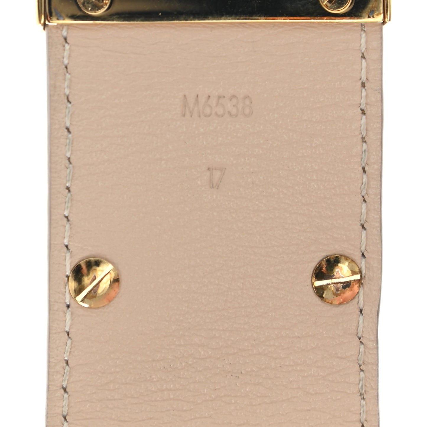 Calfskin So LV Cuff Bracelet 17 Beige