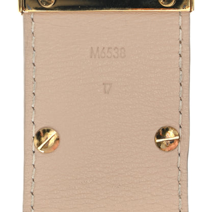 Louis Vuitton Calfskin So LV Cuff Bracelet 17 Beige 5 of 7