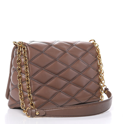 Louis Vuitton Lambskin Malletage GO-14 MM Taupe 3 of 14
