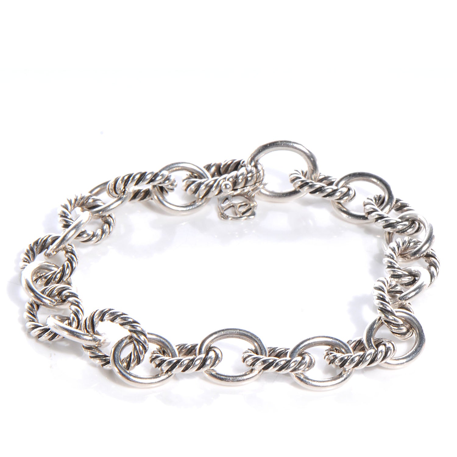 David Yurman Sterling Silver 12mm Large Oval Link Bracelet 1 of 4