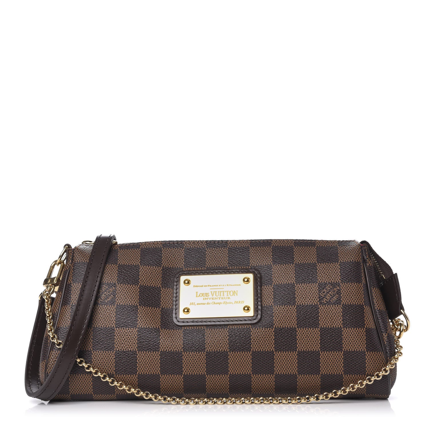 Louis Vuitton Damier Ebene Eva Clutch 1 of 10