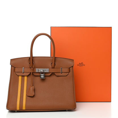 Hermes Togo Swift Officier Birkin 30 Gold Ambre 10 of 10