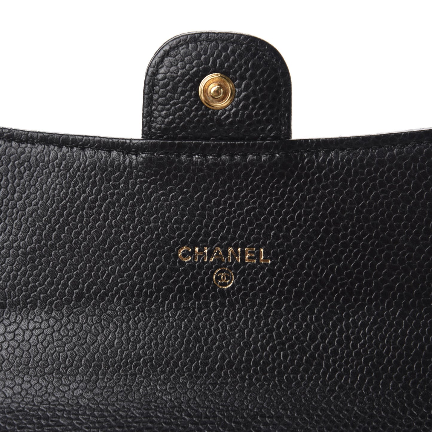 Caviar Quilted Travel Wallet Black